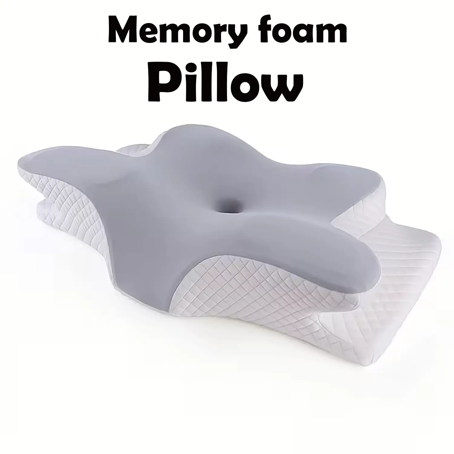 Butterfly Shaped Cervical Memory Foam Pillow | Slow Rebound Neck Support Pillow, Breathable & Pressure Relief Ergonomic Pillow for Side & Back Sleepers