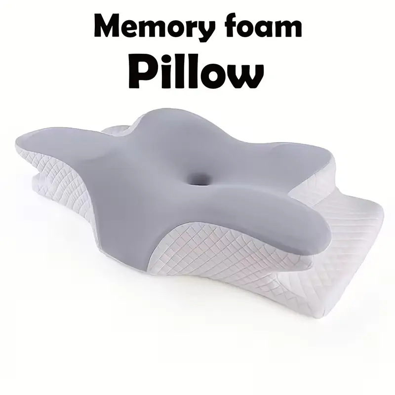 Butterfly Animal Shaped Cervical Memory Foam Pillow - Slow Rebound Neck Support, Breathable, Pressure Relief Ergonomic Pillow for Side, Back Sleepers, Animal Shaped Neck Pillows