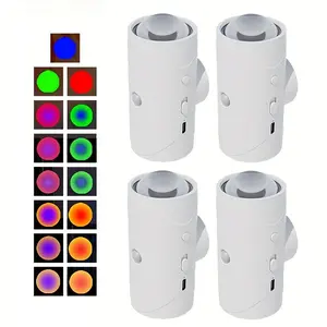 Auto RGB Motion Sensor Night Lights USB Rechargeable Wireless Color Changing for Bedroom Hallway Closet TikTok Viral Party Lights Gifts for Men Women Housewarming Holidays Wall Mounted Lighting