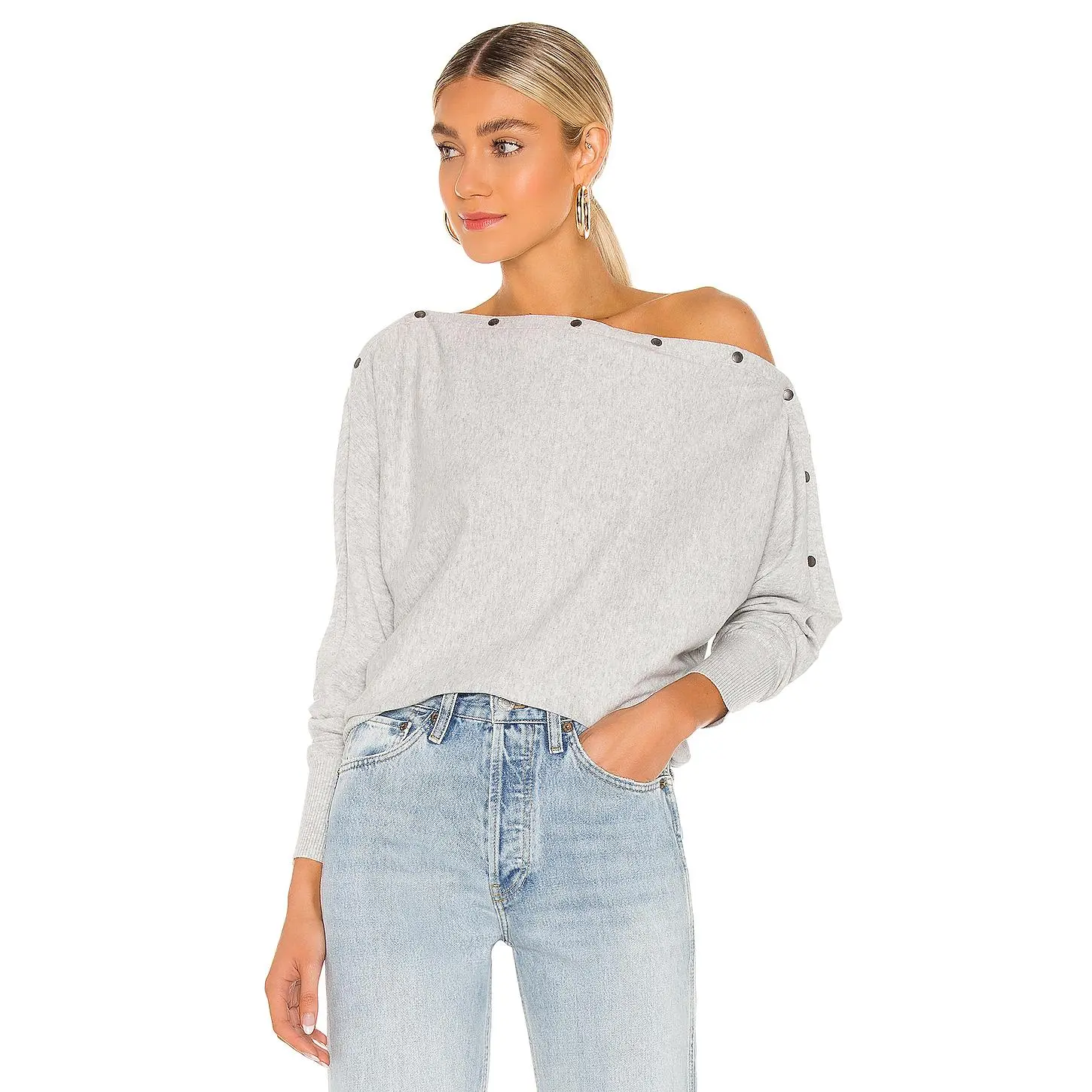 ALLSAINTS Ellie Sweater in Grey Marl