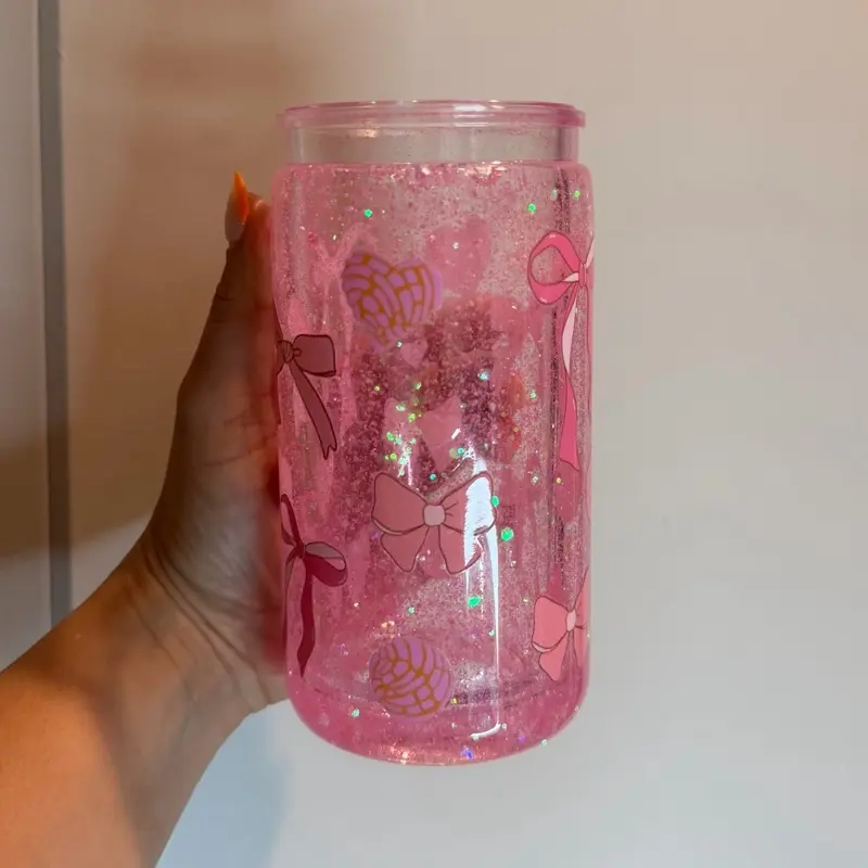 Pink Snow Globe Tumbler