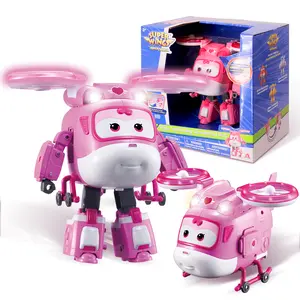 Super Wings 6'' Airplane Toy Action Figure, Deluxe Transforming Supercharged Jett, Toys for Kids, Airplane Toys with Light and Sound Effects for Boys & Girls Ages 3 and Up summervibes