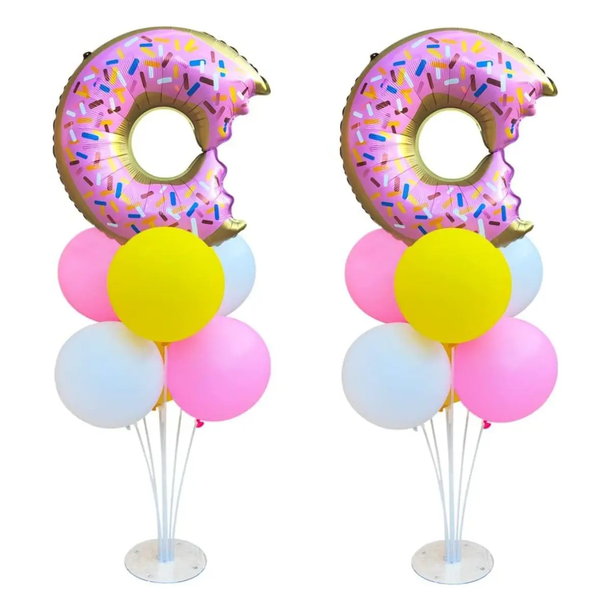 Donut Balloon Centerpiece Kit – 2 Sets Table Decorations for Birthday Parties