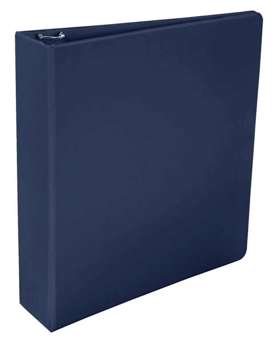 School Smart 2 in. Polypropylene D-Ring Binder - Non-Stick, Locking Rings, Blue, Eco-Friendly, Bent-Free Paper Storage, Concealed Rivet Heads, Easy Access Mechanisms, Home Use, Neat Organization, Holds 540 Sheets, Office Binders (2006453)