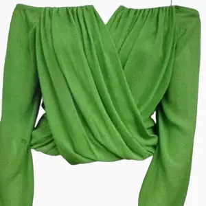 PETITE  SIZE CHIFFON OFF THE SHOILDER  SURPLICE TOP
