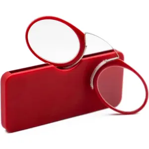 Armless Thin Reading Glasses - Clip on Nose Readers Mini Slim Lightweight for Men Women 1 Pack 2.50