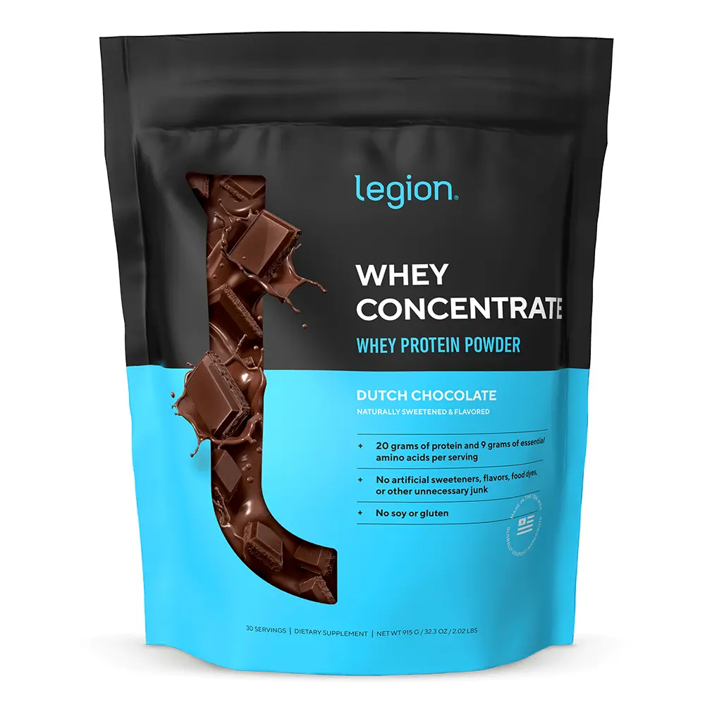 Legion Whey Concentrate Protein Powder – Fitness and Training Supplement for Gym, Strength, Exercise, and Active Lifestyle – Smooth, High-Quality, Clean Formula