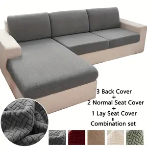 Solid Color Sofa Slipcover, 6-Piece Modern Non-Slip Furniture Protector, Simple Design for Living Room Home Decor #TikTokShopHolidayHaul