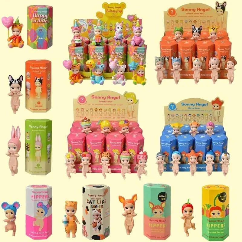 Sonny Angel Animal Hippers Series Mini Figures - Sealed Blind Box Collectible, Kawaii Desk & Phone Decoration, Ideal Gift for Cute Collectible Fans