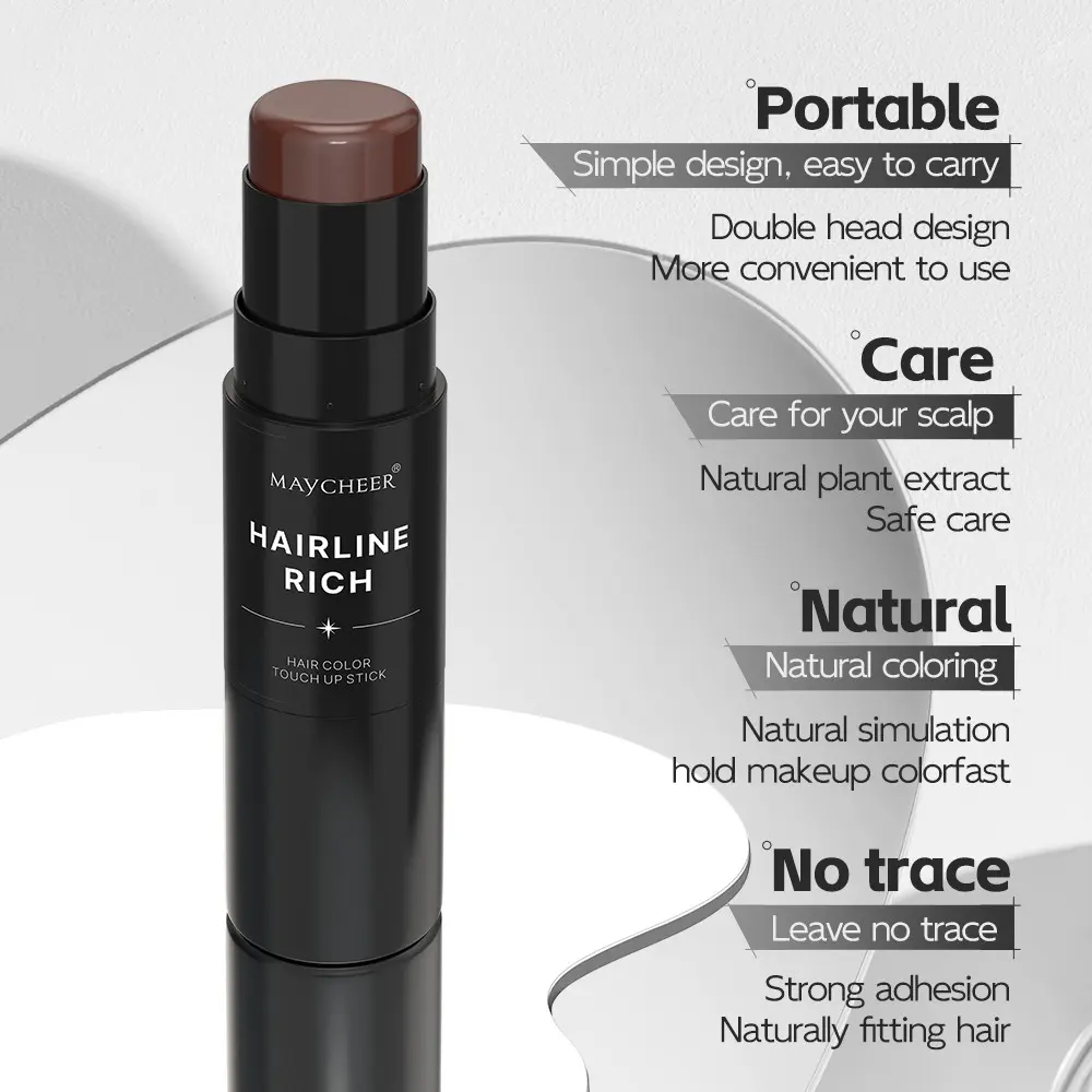 Maycheer Hairline Filler Stick, Root Touch Up, Root Cover Up, Forehead Bang Color Correction, Hair Shadow Concealer, Essential for Office Workers, Natural Look Enhancement, Hair Touch Up For Roots