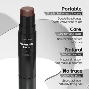 Maycheer Hairline Filler Stick, Root Touch Up, Forehead Bang Color Correction, Hair Shadow Concealer, Essential for Office Workers, Natural Look Enhancement