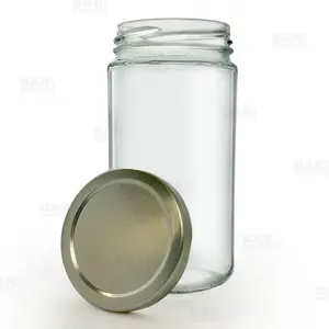 Tall Craft Bartending Jar w/ Gold Lid - Clear 12 oz