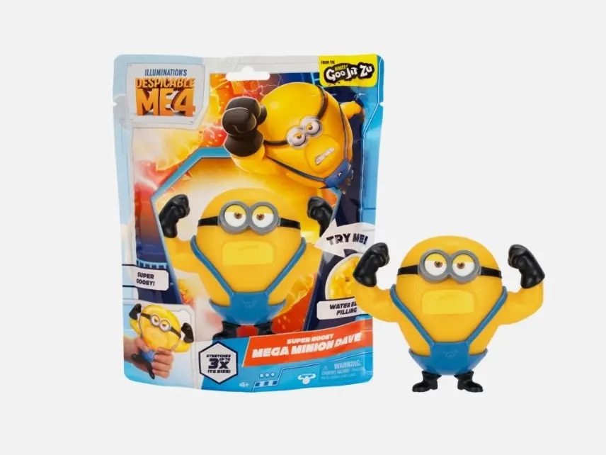 Despicable Me 4 Goo-Filled Jumbo Squishy Action Figure - Durable Mega Minion Dave, 3x Original Size, for Pretend Play, Kids Favorites (Ages 6-8)