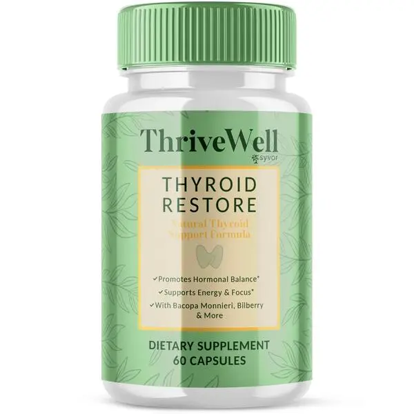 Thrive Well Thyroid Support Supplement Advanced Balance Formula 60 Capsules
