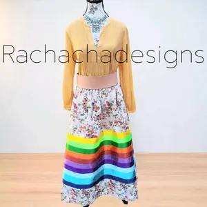 Native American Handmade Floral Ribbon Skirt