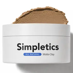 All Natural Hair Clay for Men – 6 Ingredient Matte Styling Clay with Beeswax & Coconut Oil – Vanilla Scent – Strong Hold & Texture – Non-Greasy, Water Based, No Harsh Chemicals – 2oz Gel