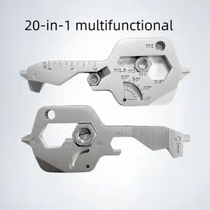 Popular hot-selling 20-in-1 multi-functional outdoor EDC portable mini key tool