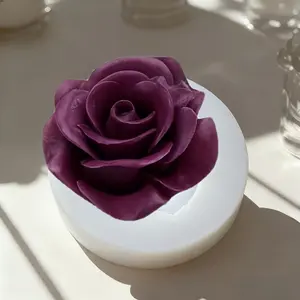 Reusable Silicone Flower Mold with Rose Petal Design - Heavy-Duty Suitable for Candles, Soap, Plaster, Glue - DIY Craft Mold for Jewelry Making & Handcrafts - Valentine's, Mother's Day, Gift - High-Quality Reusable Flower Mold