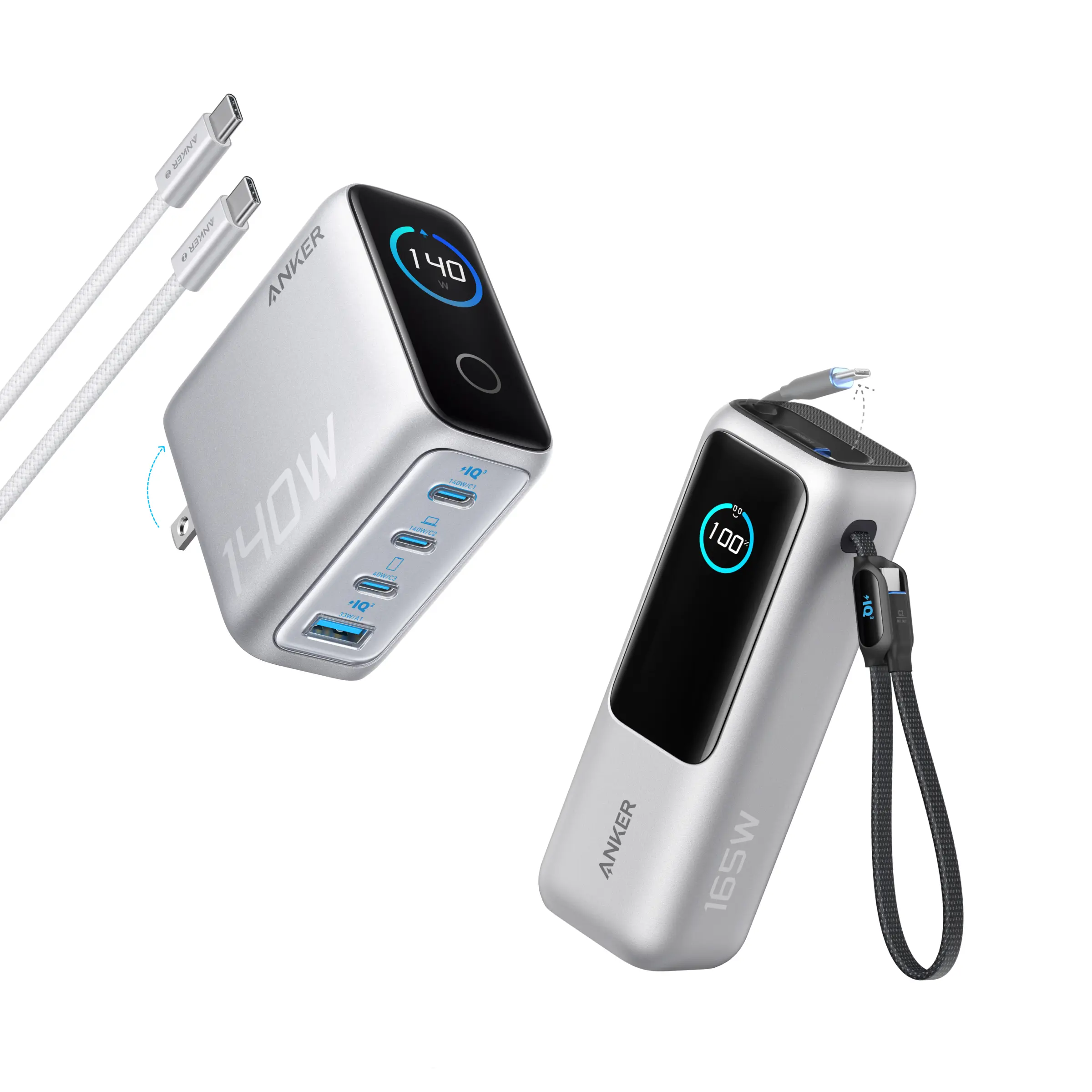 [Spotlight Live] Anker Laptop power bank (25K, 165W, Built-In and Retractable Cables) and Anker Laptop Charger (140W, 4-Port, PD 3.1)