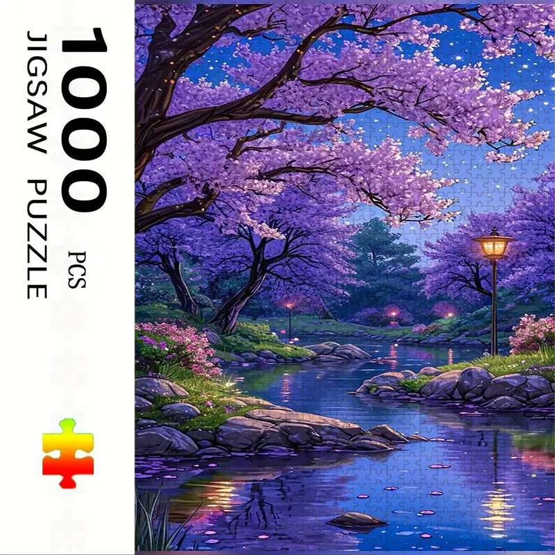 1000 Piece Landscape Theme Puzzle, Jigsaw Puzzles, Creative Puzzle, Large Adult Family Interactive Toy, DIY Home Decor Brain Challenge, Holiday Scene, Perfect Gift