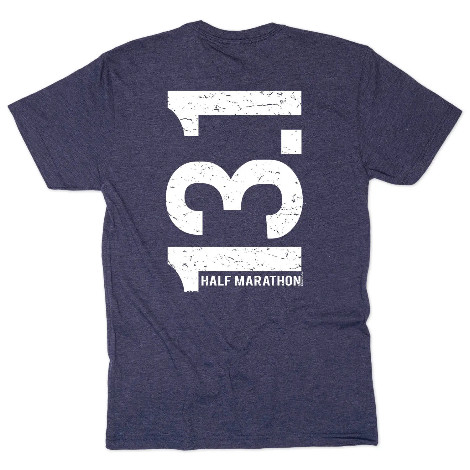 Runner's Short Sleeve Graphic T-Shirt - 13.1 Half Marathon Tee with Vertical Print Back Design for Training