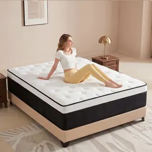 12/14 Inch Twin / Full / Queen / King Hybrid Mattress with Independent Springs and Memory Foam.It delivers pressure relief and spinal support, motion isolation to avoid sleep disturbance, reinforced edge support, medium firm feel and breathable fabric.