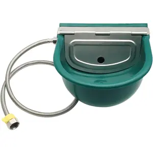 Automatic Water Bowl Livestock Waterer for Cattle Dog Horse Goat Sheep Outdoor Animal Drinking Water Trough Bowl with Float Valve 39.37 Inch Pipe