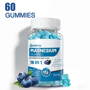 Magnesium Complex  10 Essential Magnesium Supplement 16-in-1 Complex with Ashwagandha,L-Theanine for Caming Sleep&Relax Dietary Healthcare,60 Gummies Edible Vitamin