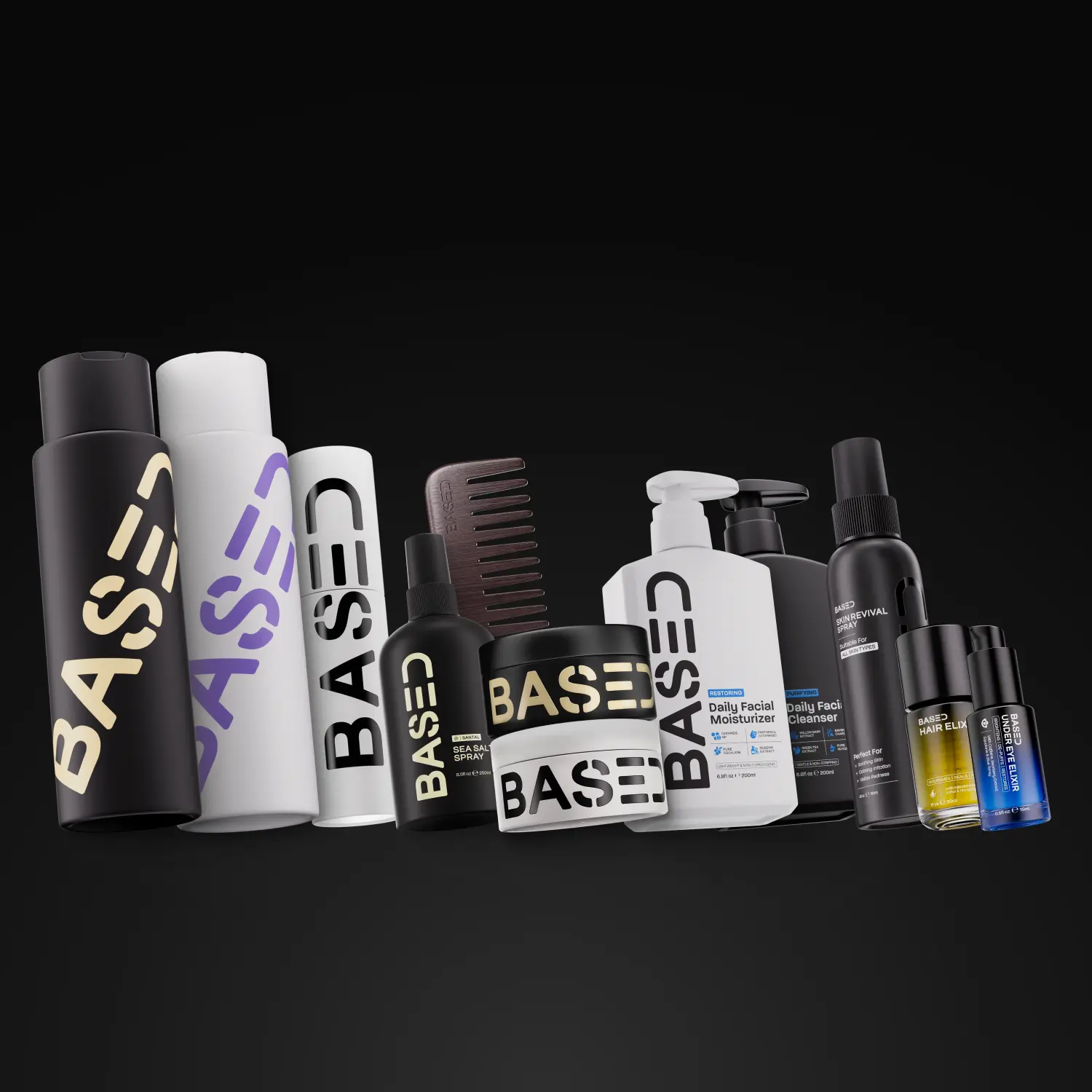 BASED Complete Straight/Wavy Hair + Skincare Routine, 12-Piece Set BASED Complete Straight/Wavy Hair + Skincare Routine, 12-Piece Set