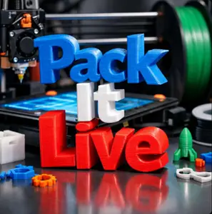 3D Prints - Pack It Live Graffiti Lettering
