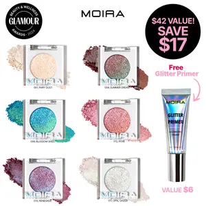 MOIRA | Chroma Light Shadow Bundle | Liquid Shimmer Eyeshadow Collection with High-Impact Sparkle