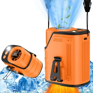 Portable Neck Fan, 14000 RPM High Power Brushless Motor, 25H Runtime Hands-Free Waist Fan with 4 Speeds, Wearable Personal Cooler for Camping, Jobsite & Outdoor Adventures