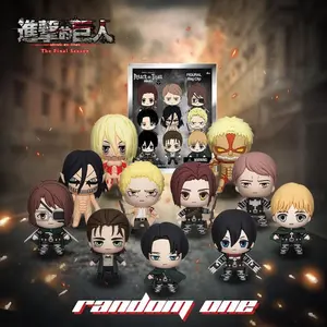 1pc/3pcs Attack on Titan 3D Cartoon Blind Bag Keychain, Keychain Series Figures Surprise, Officially Licensed Anime Character Figurine, Collectible Item, Armin Eren Levi Mikasa Random Design, Perfect Birthday Gift for Anime Enthusiasts