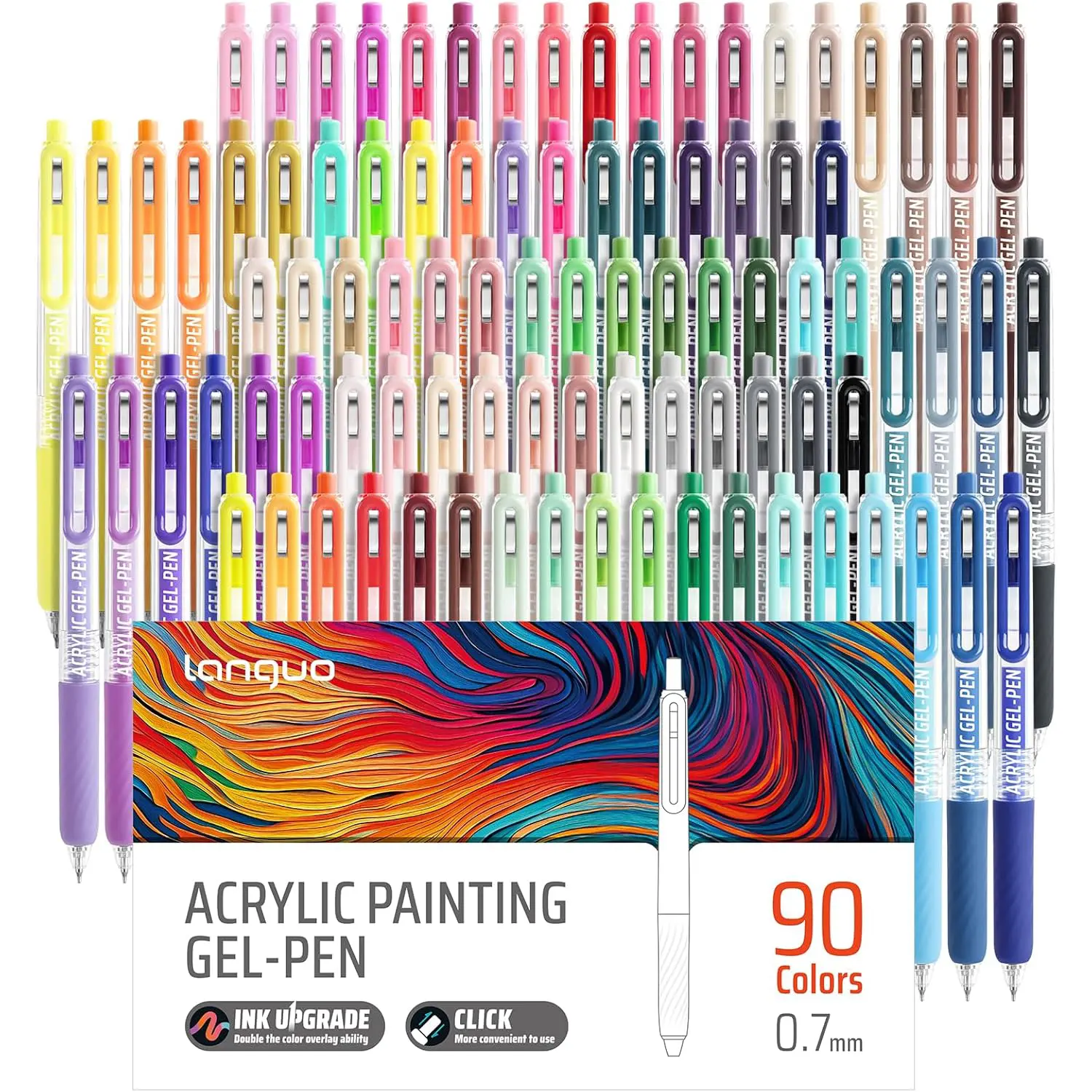 Gel Pens For Coloring, Retractable Colored Pens for Black Paper & White Paper, 0.7mm Fine Point Colorful Pens for Coloring, Writing, Drawing, Journaling, Note Taking, School, Office, Home,back to school,back to school haul