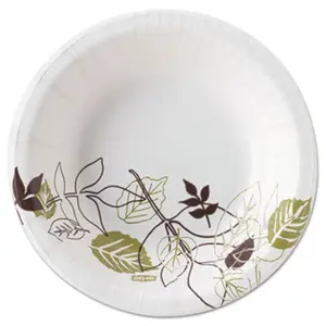 Dixie Multilayered Heavy-Duty WiseSize Bowls, 12 oz, Green-Burgundy, 500-Count Carton, Disposable Dinnerware for Party Supplies