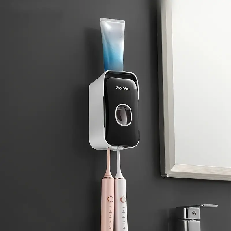 Multifunctional Toothpaste Squeezer Dispenser Set, Wall-Mounted Home Use Organizing Squeezer Kit, No-Drill Bathroom Toothbrush Holders Organizer