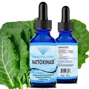 Absonutrix Nattokinase Supplement 490 mg 4 Oz Liquid 240 Servings Made in USA Quick Absorption Quality Potent Ingredients Non-GMO GMP Certified Cruelty-Free Products
