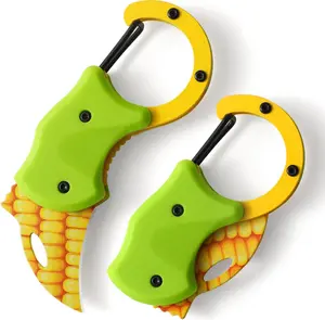 Small Pocket Knife Gift for Women Men,Cute Folding Knife Box Cutter，Keychain Knife with 1.34''Blade,Mini EDC Knives for Everyday Carry,Ideal Gifts for Men and Women (Corn）