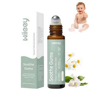 1-2 Pack Teething Roller, All-Natural Baby Teething Oil Roller for Gentle Relief