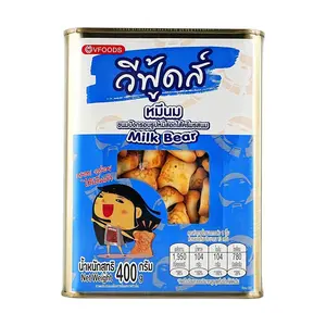 VFOODS Thai Milk Flavor Gummy Bears Snacks - 400g Jar, Popular Thai Snack Gift, Sweet & Chewy Candy