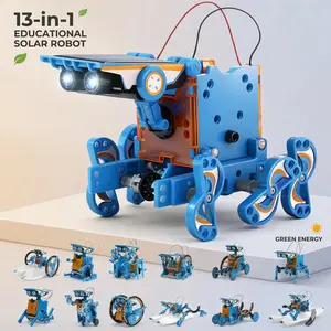 13-in-1 Solar Robot Kit for Kids, STEM Educational Building Toy, DIY Science Robot Set, Solar Powered Engineering Kit Gift for Boys Girls