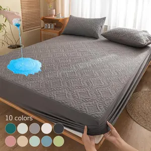 Waterproof Washable Mattress Cover Set, 3 Counts/set Including 1 Count Fitted Sheet & 2 Counts Pillowcase, Soft Comfortable Breathable Bedding Set for Bedroom