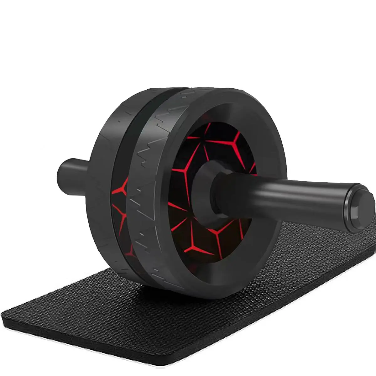 Abdominal Roller Wheel with Knee Pad, Abdominal Roller Wheel with Knee Mat, Abdominal Exercise Roller, Abdominal Muscle Trainer, Abdominal Training Equipment, Fitness Equipment for Home Gym Workout