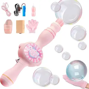 Magic Fog Bubble Wand Interactive Hand Clap Fun Toy for Kids Science Experiments Soft Mist Bubbles Adjustable Size Perfect for Birthday & Holidays Halloween Thanksgiving Christmas Gifts - Plastic