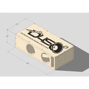 DOWN4SOUND PRO-FAB Birch Flat Pack Dual  2 6.5 | DIY Ported Subwoofer Enclosure Box