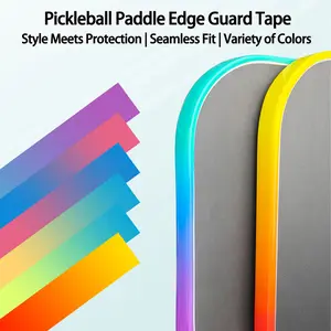 Pickleball Paddle Edge Guard Tap,Two-Color Gradient Vibrant Colors,No-Wrinkle Strong Adhesive,Scratch-Resistant Protection,Flexible Lightweight Customizable,TPU Eco-Friendly Material,Compatible with 0.63 IN Thick Pickleball Paddles,Racket Protector