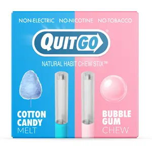 QuitGo Air Straw Habit Chew Stick – Plastic Reusable Natural Aid Straw to Curb Cravings & Breathe Freely