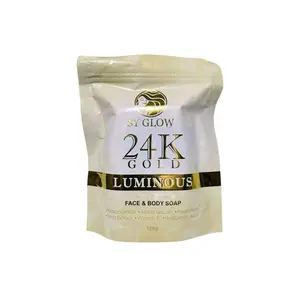 SY GLOW by Mother Lou 24K Luminous Face & Body Soap 115 g | With Niacinamide, Alpha Arbutin, Snail Extract & Vitamin E | Hydrating Skin Bar for Radiant and Even-Toned Skin