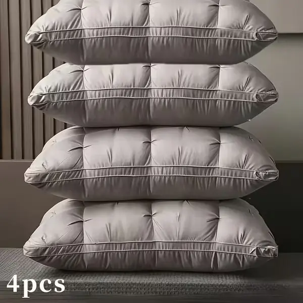 Luxury Hotel Quality 2-4 Pack Pillows, Ultra Soft for Sleeping, All Sleep Pos., Breathable, Machine Washable, Premium Bedroom Comfort, Pillows For Sleeping