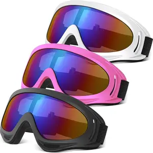 Dirt Bike Goggles 3 Pack, Motorcycle Goggles Atv Riding, Windproof Snowboarding Racing Glasses for Kids and Adults, Essential Gear for Off-Roading Enthusiasts